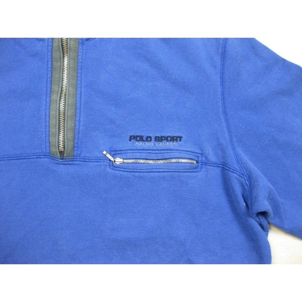 Vintage 90s Polo Sport Ralph Lauren 1/4 Sweatshirt Mens (M) Pullover Preppy